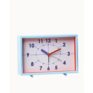 Horloge Vintage - Bleu et Orange