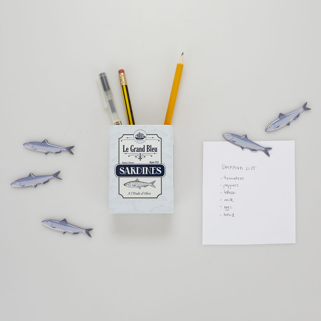 Pot à crayons magnétique + 5 Sardines aimantées – Image 2