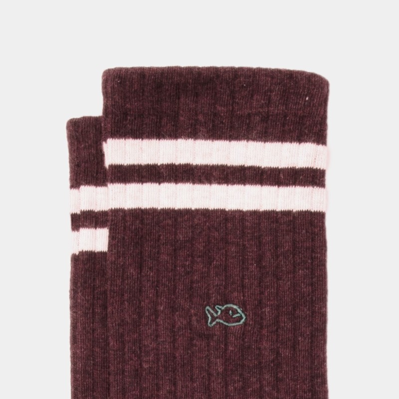 Chaussettes rétro Bordeaux