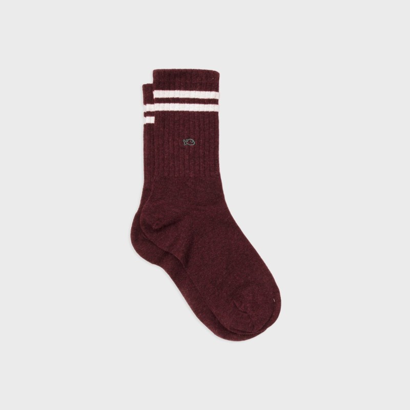 Chaussettes rétro Bordeaux – Image 4