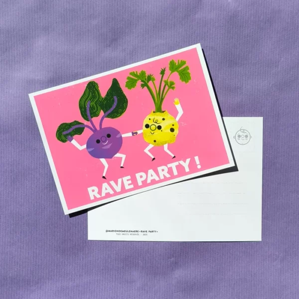 Carte postale Rave Party !