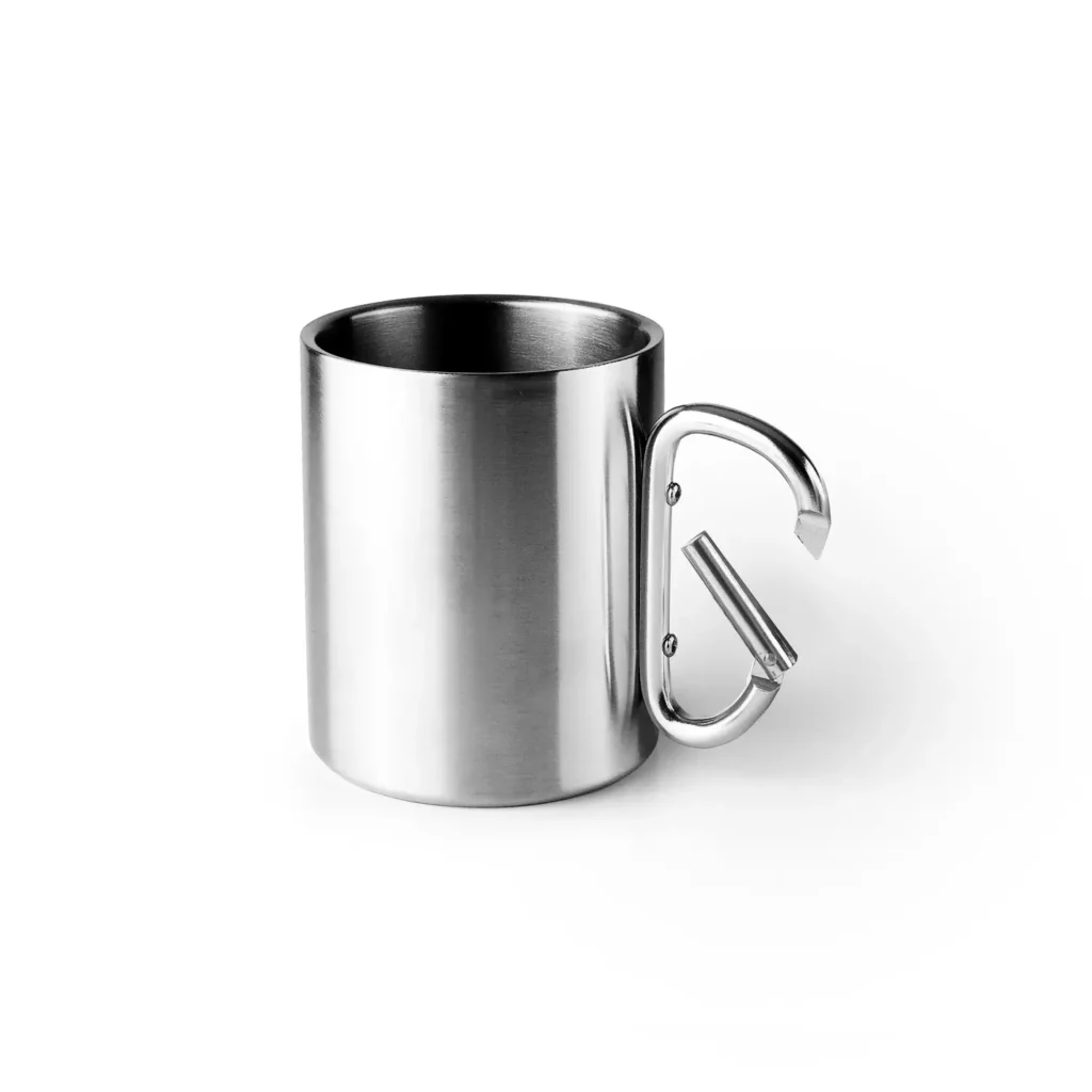 Tasse avec mousqueton acier