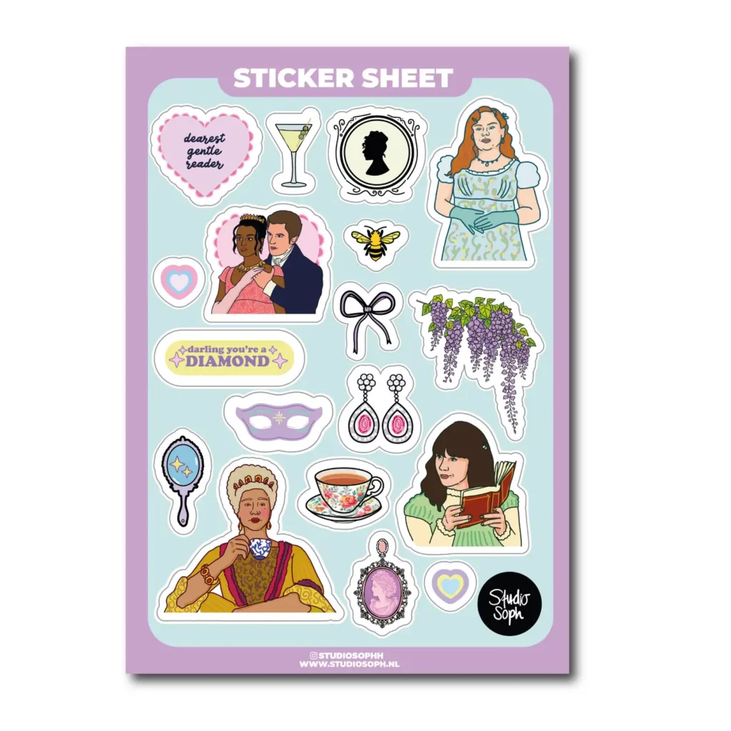 Planche de Stickers Chronique de Bridgerton