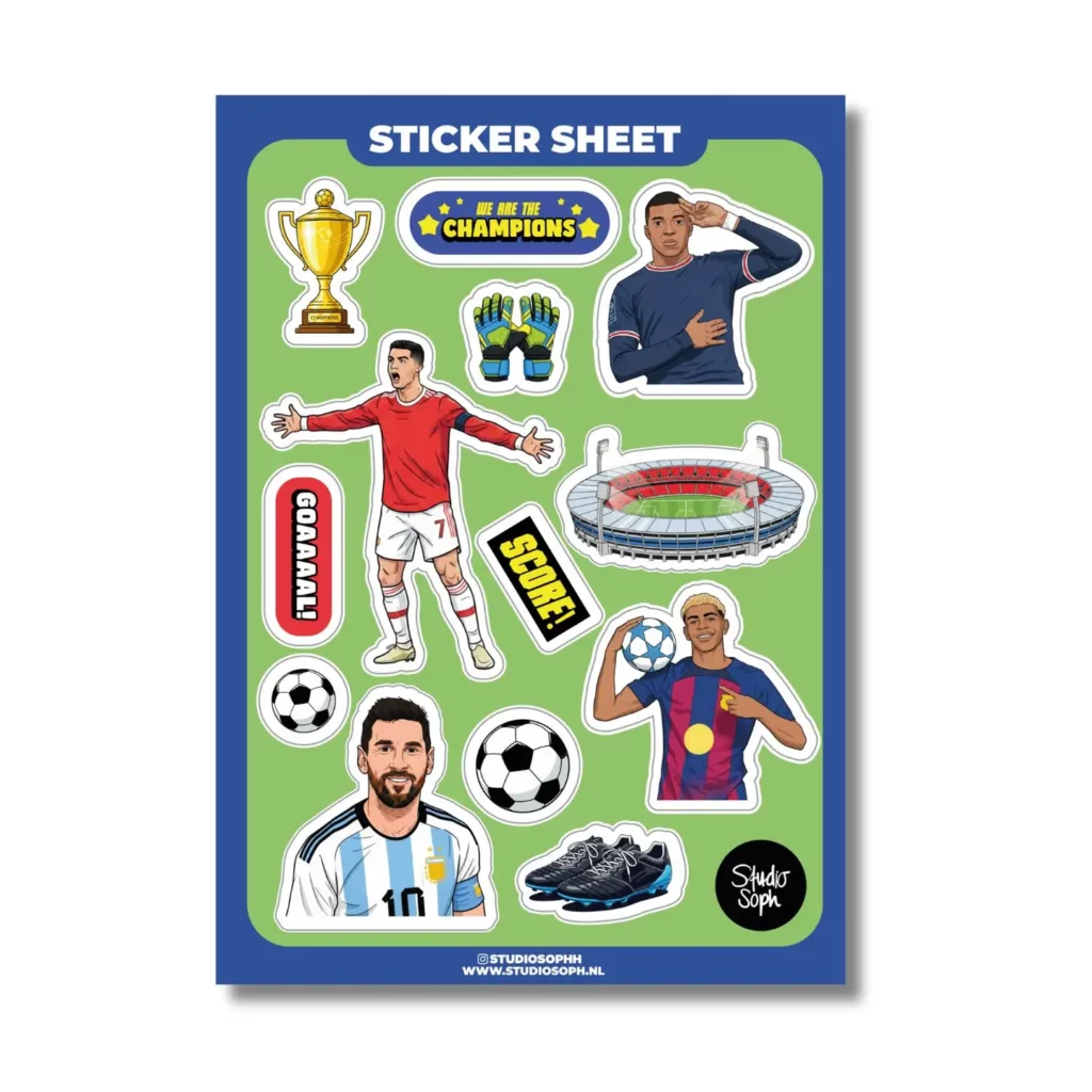 Planche de Stickers Football