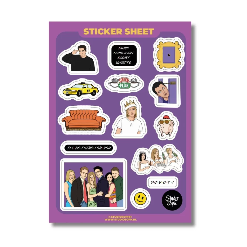 Planche de Stickers F.R.I.E.N.D.S.