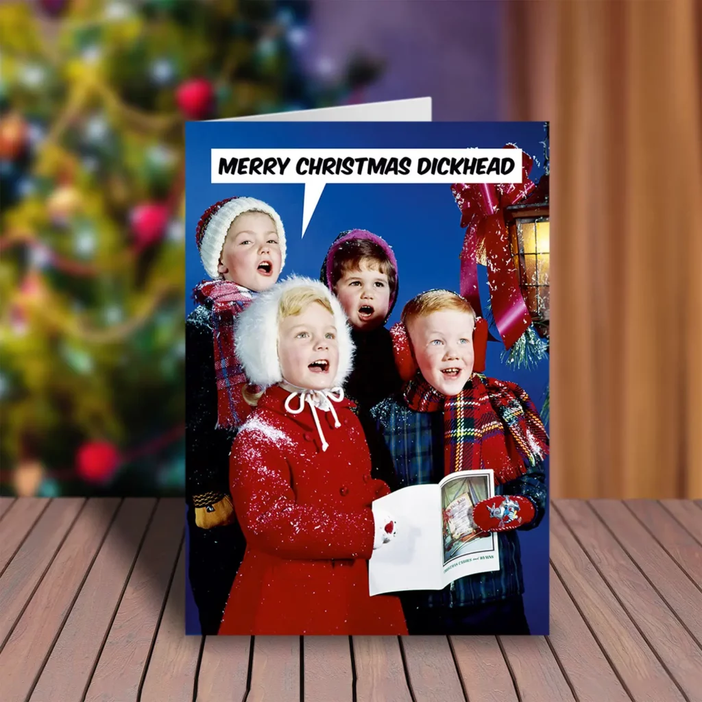 Carte postale Merry Christmas Dickhead