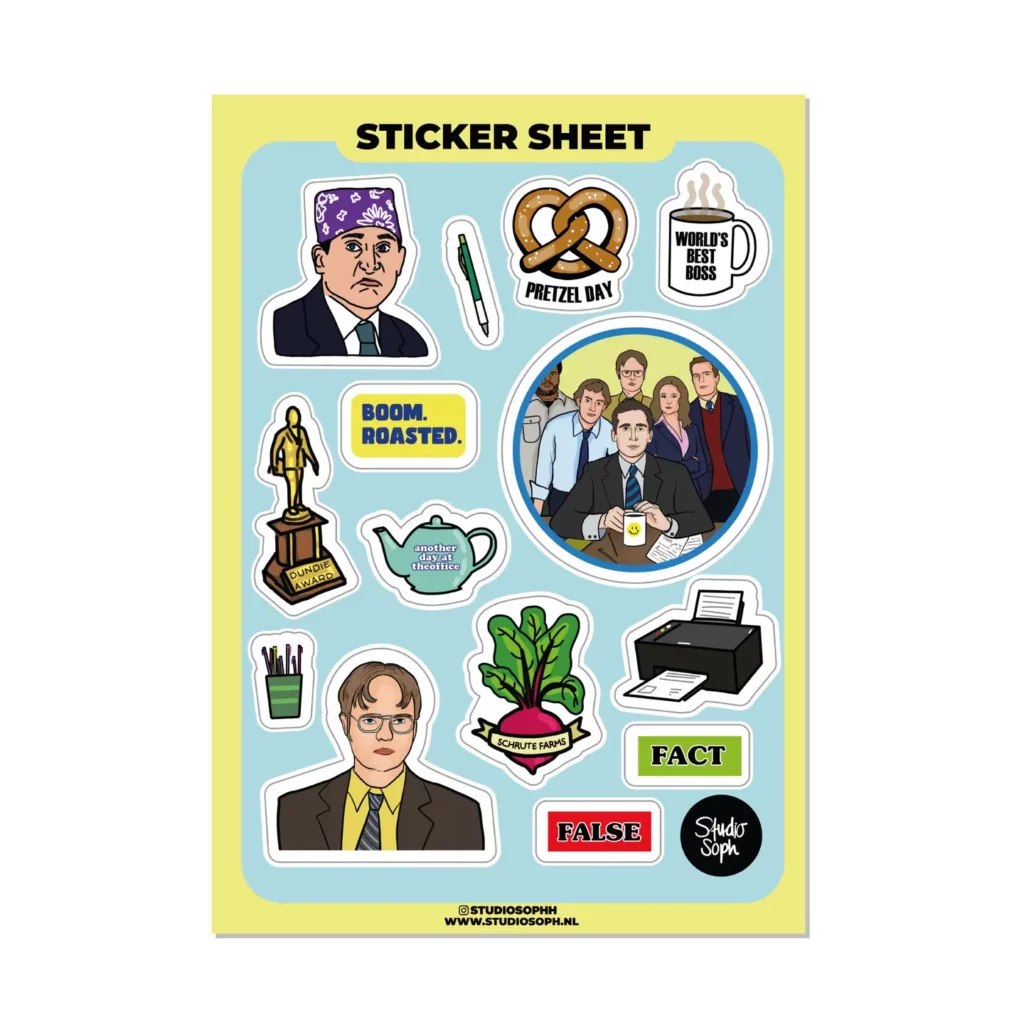 Planche de Stickers The Office